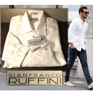 GIANFRANCO RUFFINI White Dress Shirt   NWT!